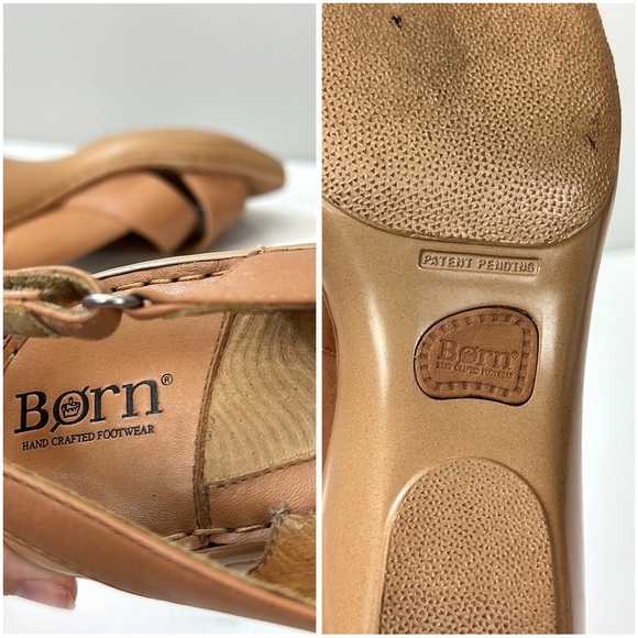 Born Brown Leather Slingback Sandals Size 9 - Picture 11 of 16